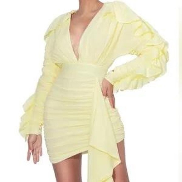 Yellow Ruffle Dress - Picture 3 of 7
